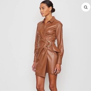 Bailey 44 NWT Camryn Brown Vegan Leather Dress Size Small